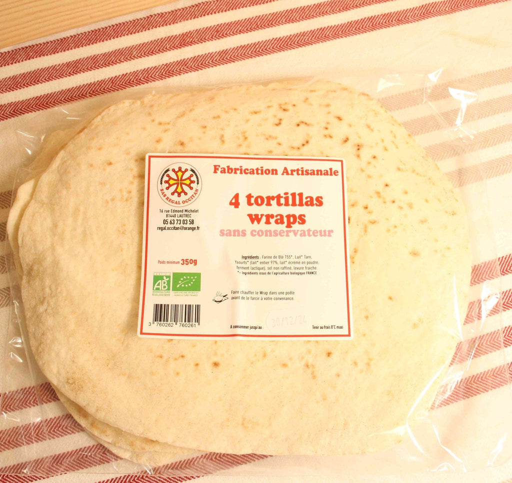 4 Tortillas de farine de blé T55 BIO - 350g Régal Occitan vrac-zero-dechet-ecolo-montaudran