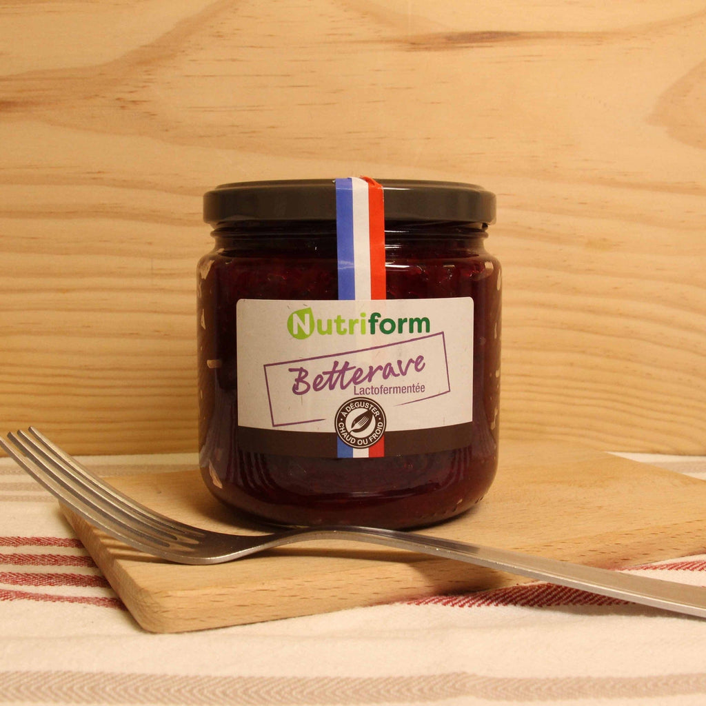 Betterave lacto-fermentée BIO - 275g net égoutté Nutriform vrac-zero-dechet-ecolo-montaudran