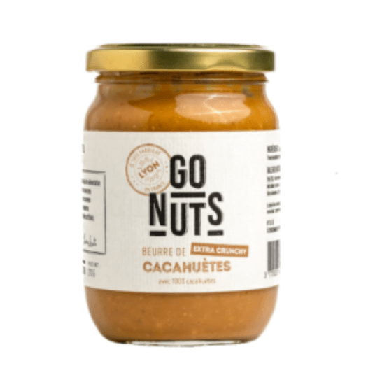 Beurre de cacahuètes extra crunchy BIO - 500g Go Nuts vrac-zero-dechet-ecolo-montaudran