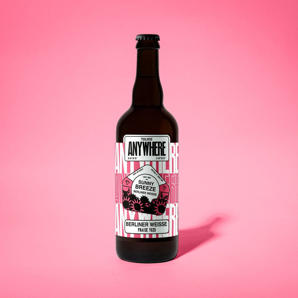 Bière Sunny breeze - Berliner Weisse 4% - Fraise Yuzu - 75cl ANYWHERE vrac-zero-dechet-ecolo-montaudran
