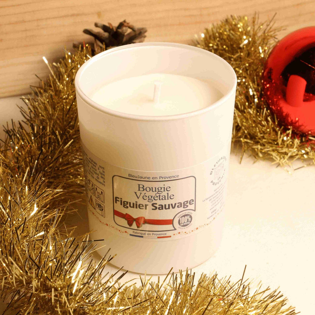 Bougie figue 100% végétale - 180g BleuJaune vrac-zero-dechet-ecolo-montaudran