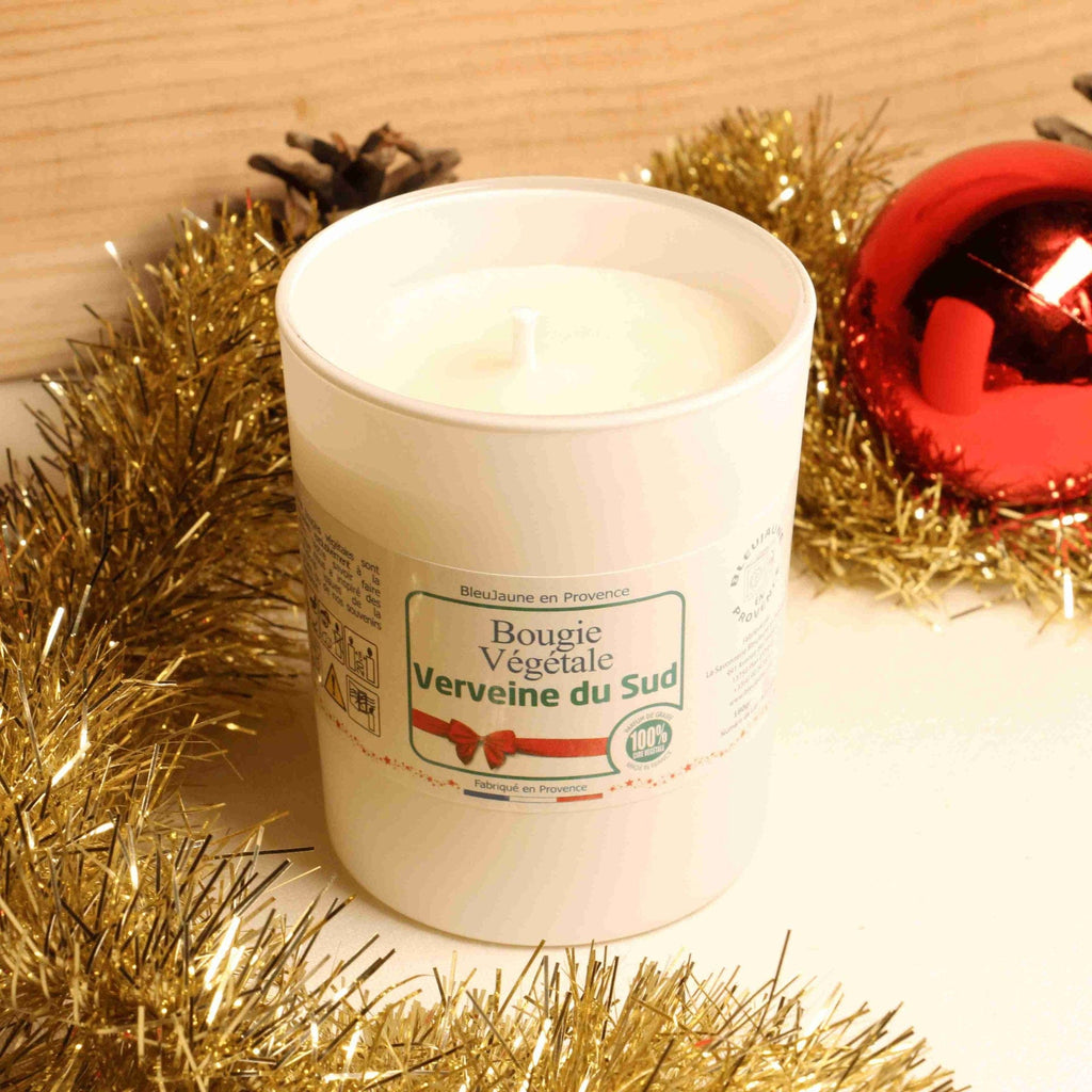 Bougie verveine 100% végétale - 180g BleuJaune vrac-zero-dechet-ecolo-montaudran