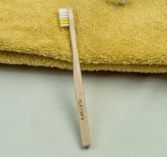 Brosse à dents en bois - Enfant - Souple Apimani vrac-zero-dechet-ecolo-montaudran
