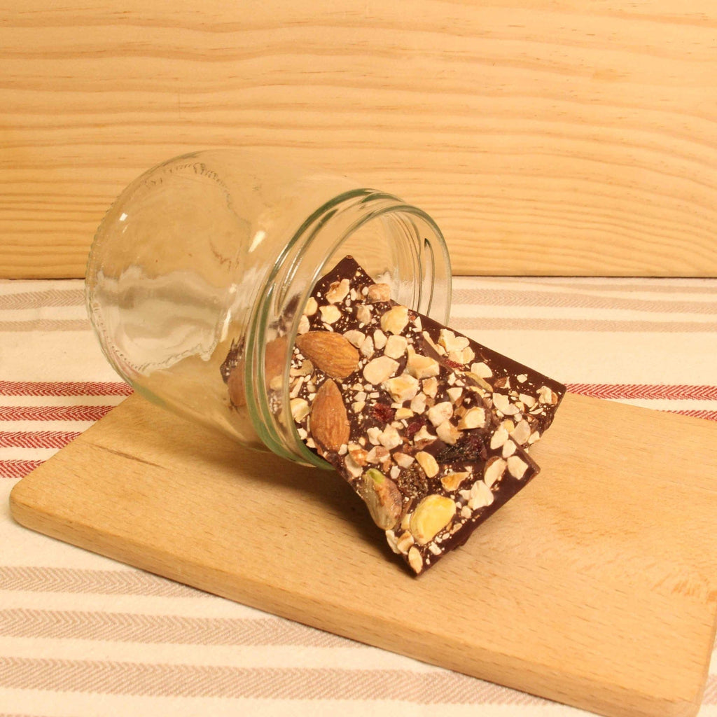 Carrés chocolat noir fruits secs et confits - 100g BOVETTI Chocolatier vrac-zero-dechet-ecolo-montaudran