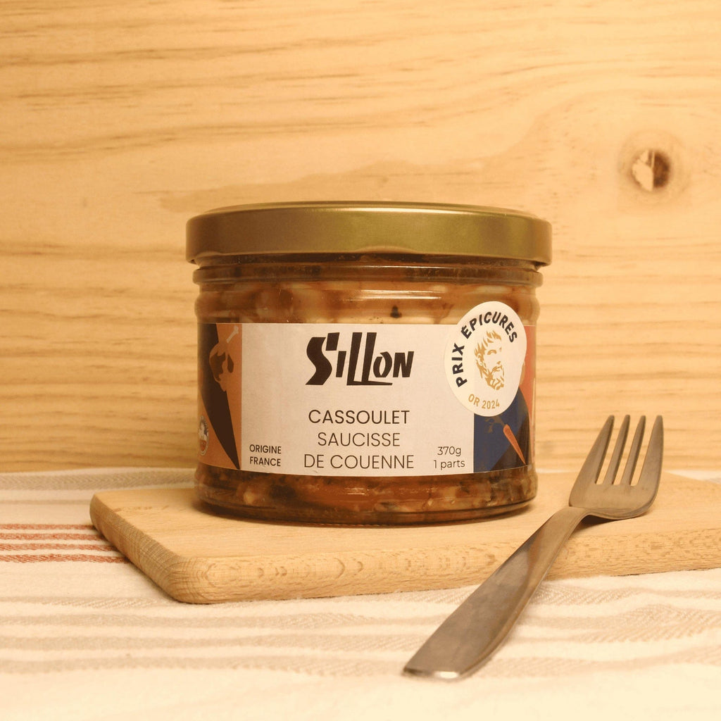 Cassoulet saucisse de couenne - 1 part - 370g Conserverie Sillon vrac-zero-dechet-ecolo-montaudran