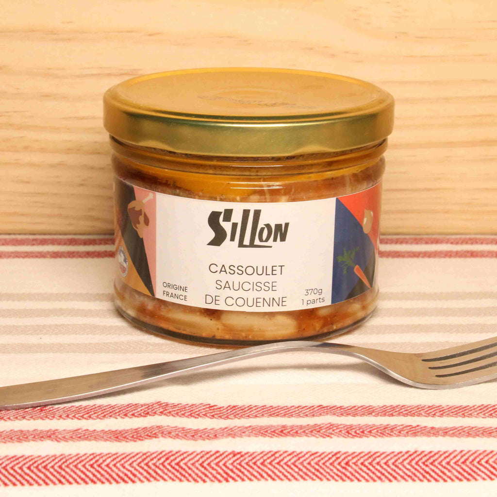 Cassoulet saucisse de couenne - 1 part - 370g Conserverie Sillon vrac-zero-dechet-ecolo-montaudran