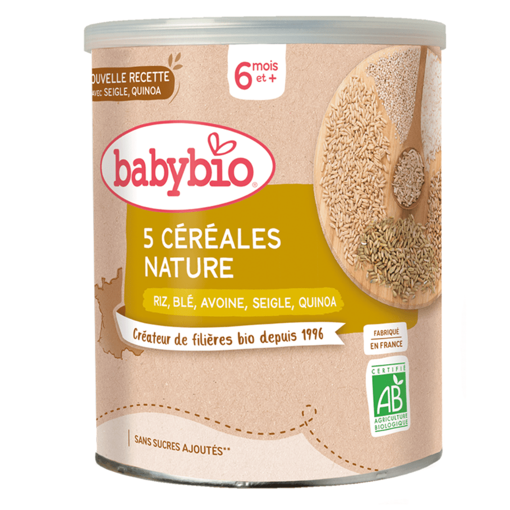 Céréales Nature BIO - 5 Céréales - dès 6 mois - 220g Baby Bio vrac-zero-dechet-ecolo-montaudran