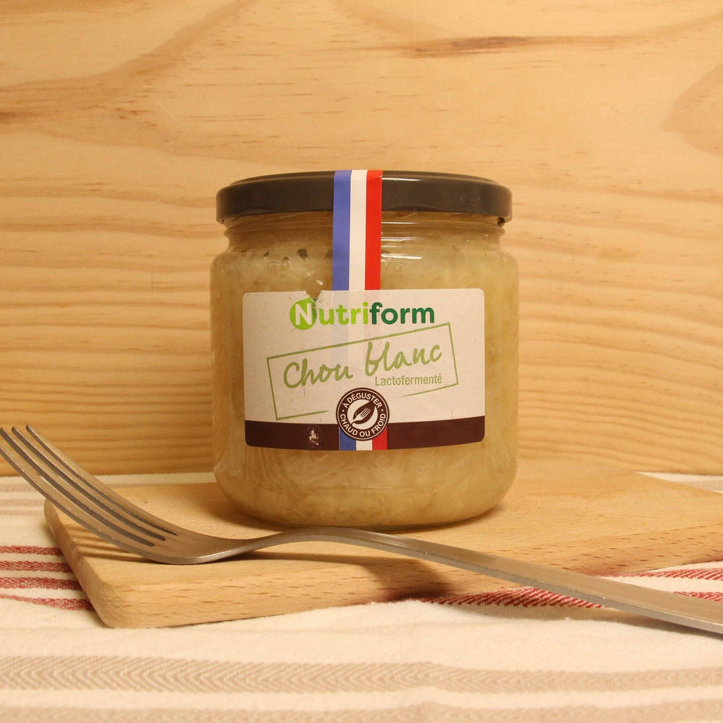 Chou blanc lacto-fermenté BIO - 340g net égoutté Nutriform vrac-zero-dechet-ecolo-montaudran