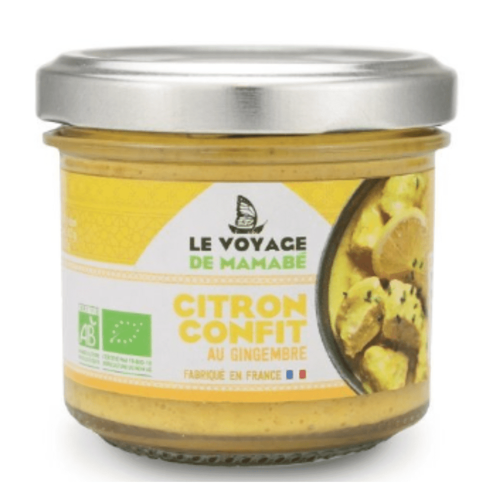 Citron confit au gingembre BIO - 105g Le voyage de Mamabé vrac-zero-dechet-ecolo-montaudran