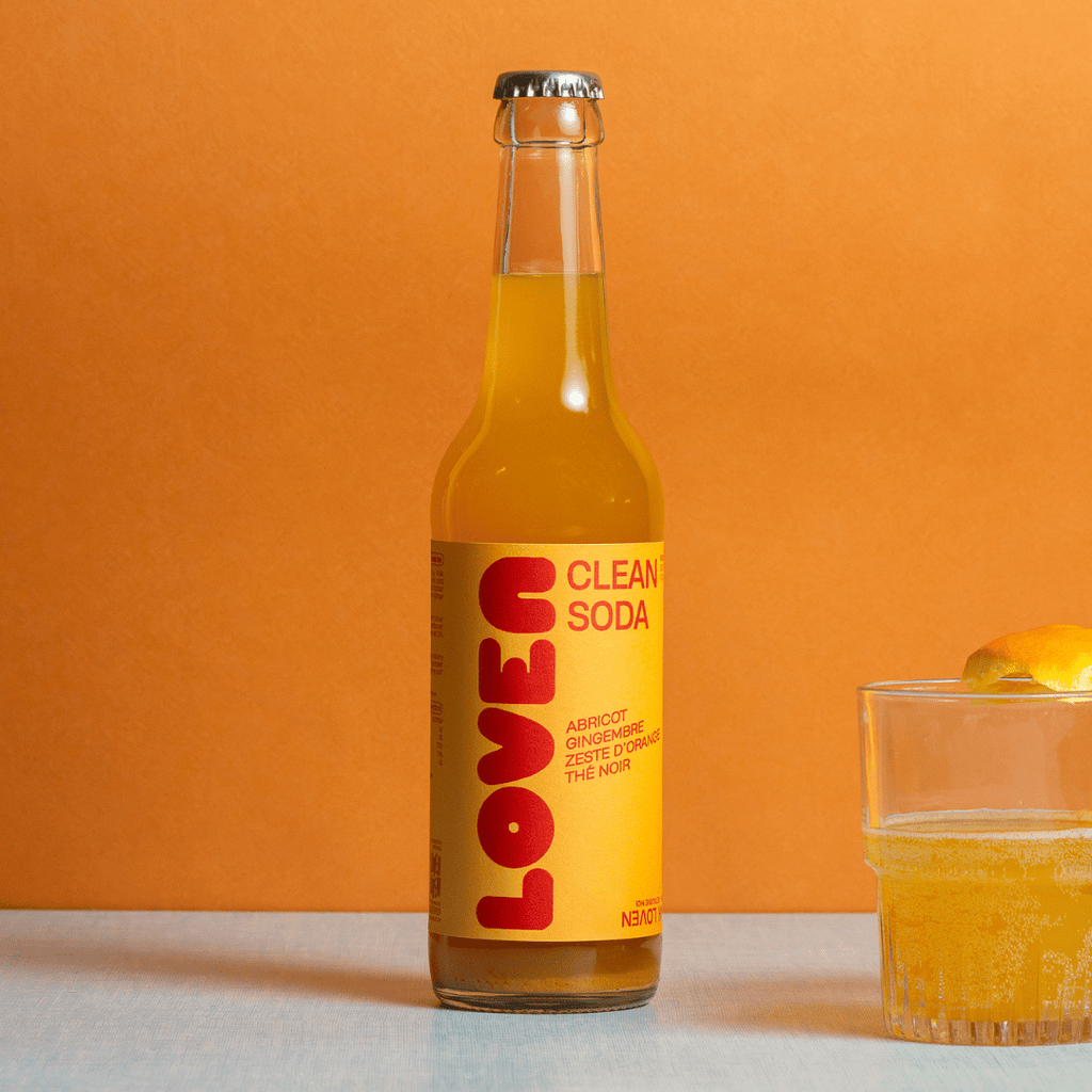 Clean Soda abricot gingembre zeste d'orange & thé noir BIO - 33cl Loven Crew - Brasserie L'Indispensable vrac-zero-dechet-ecolo-montaudran