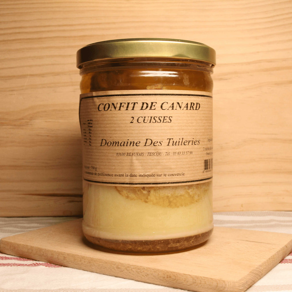 Confit 2 cuisses de canard - 750g Domaine des Tuileries vrac-zero-dechet-ecolo-montaudran