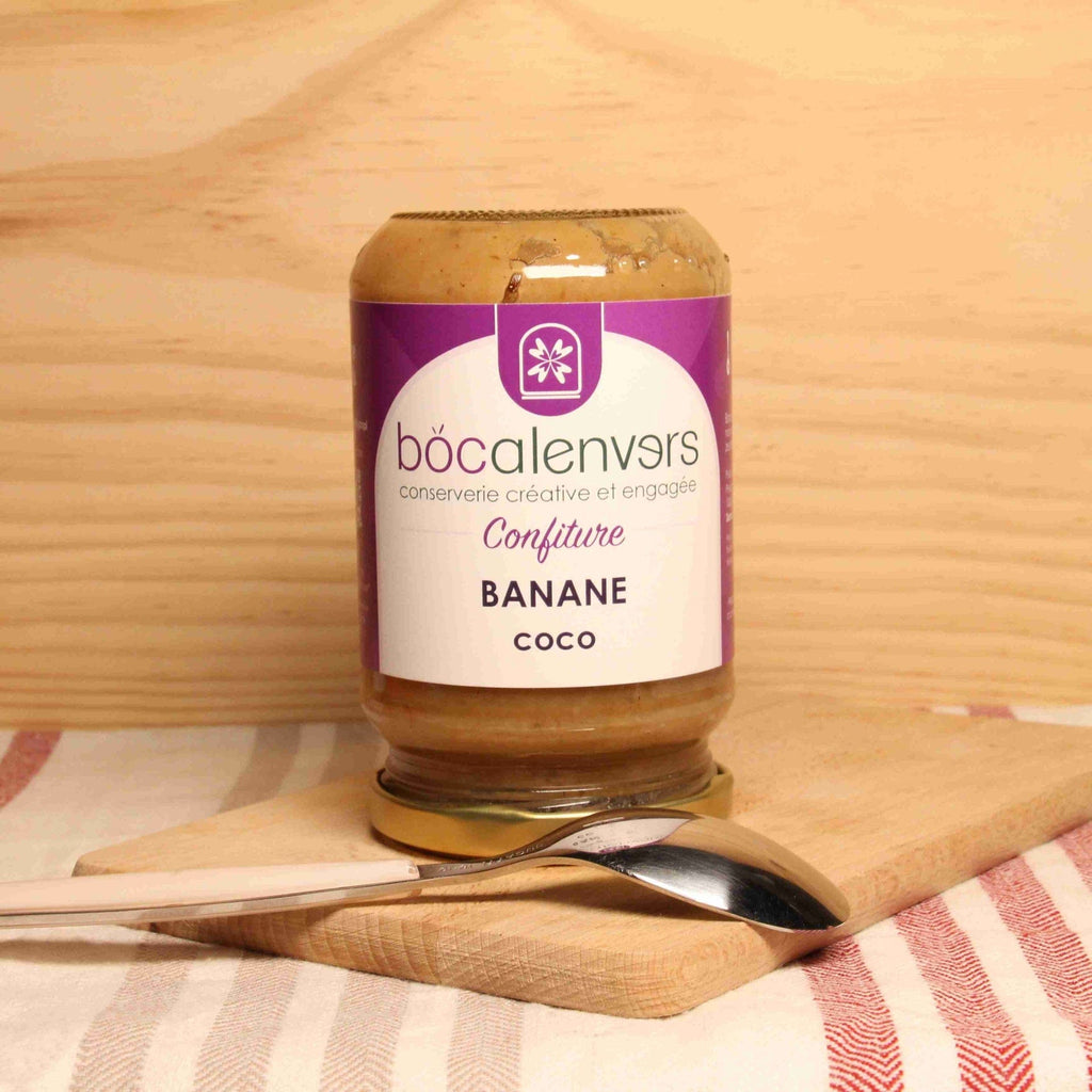 Confiture Banane Coco - 340g Bocalenvers vrac-zero-dechet-ecolo-montaudran