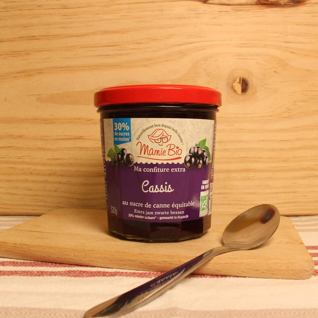 Confiture extra de cassis allégée en sucre BIO - 320g Mamie Bio vrac-zero-dechet-ecolo-montaudran