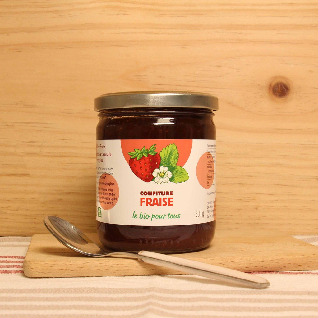 Confiture extra de fraise BIO - 500g Le bio pour tous vrac-zero-dechet-ecolo-montaudran