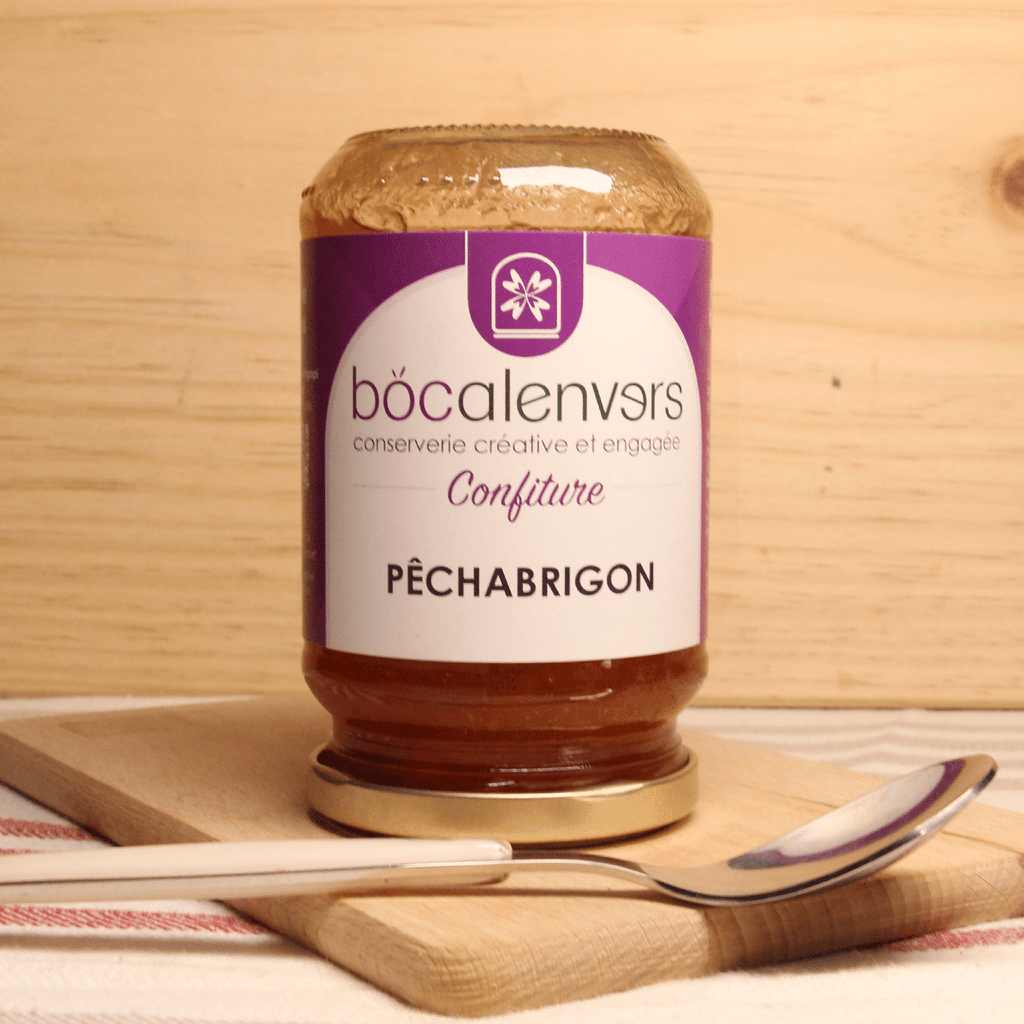 Confiture Pêchabrignon - 340g Bocalenvers vrac-zero-dechet-ecolo-montaudran