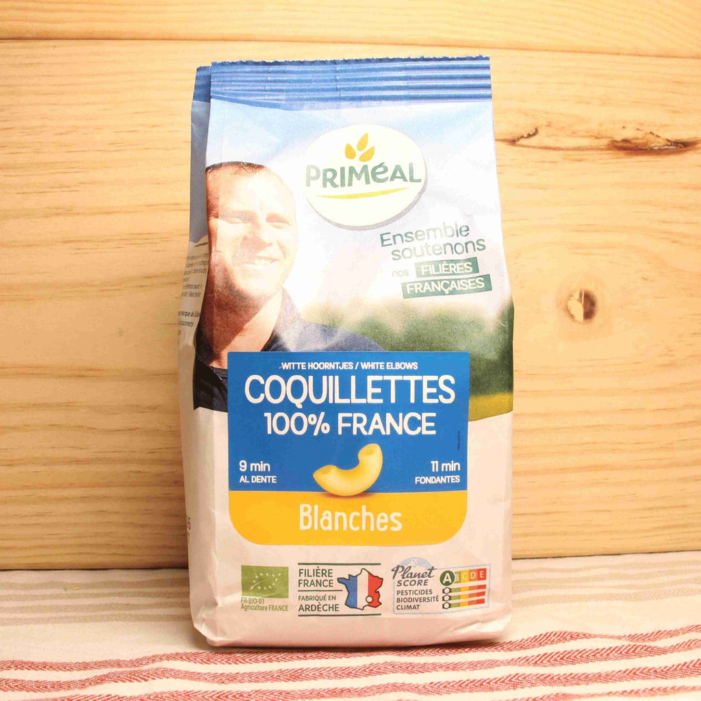 Coquillettes blanches origine France BIO - 500g Priméal vrac-zero-dechet-ecolo-montaudran