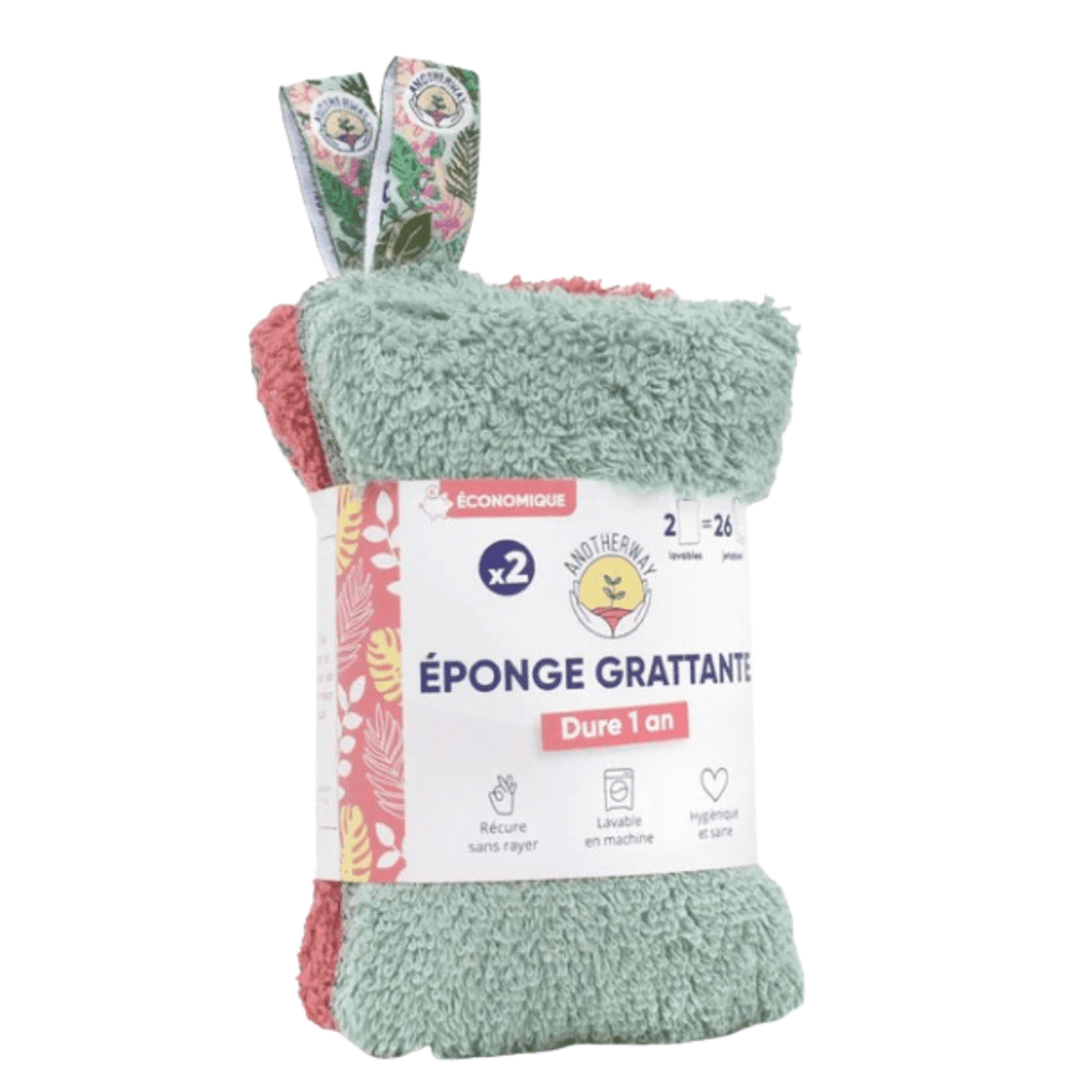 Eponges lavables et grattantes - lot de 2 Anotherway vrac-zero-dechet-ecolo-montaudran