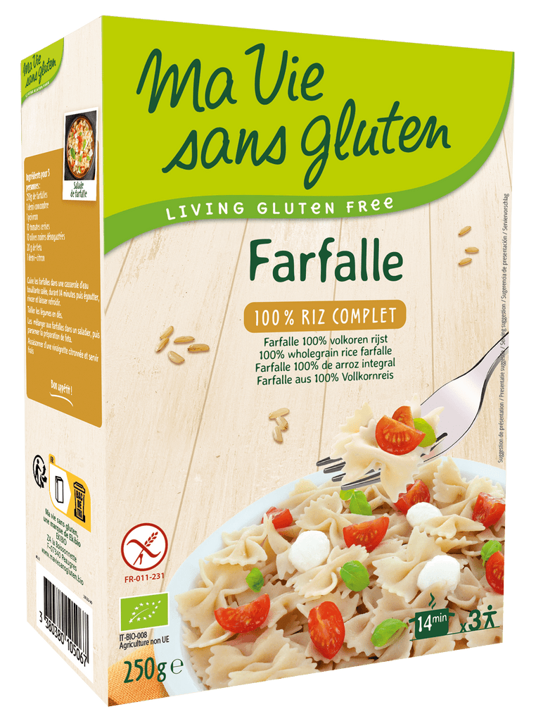 Farfalle au riz complet sans gluten BIO - 250g Ma vie sans gluten vrac-zero-dechet-ecolo-montaudran