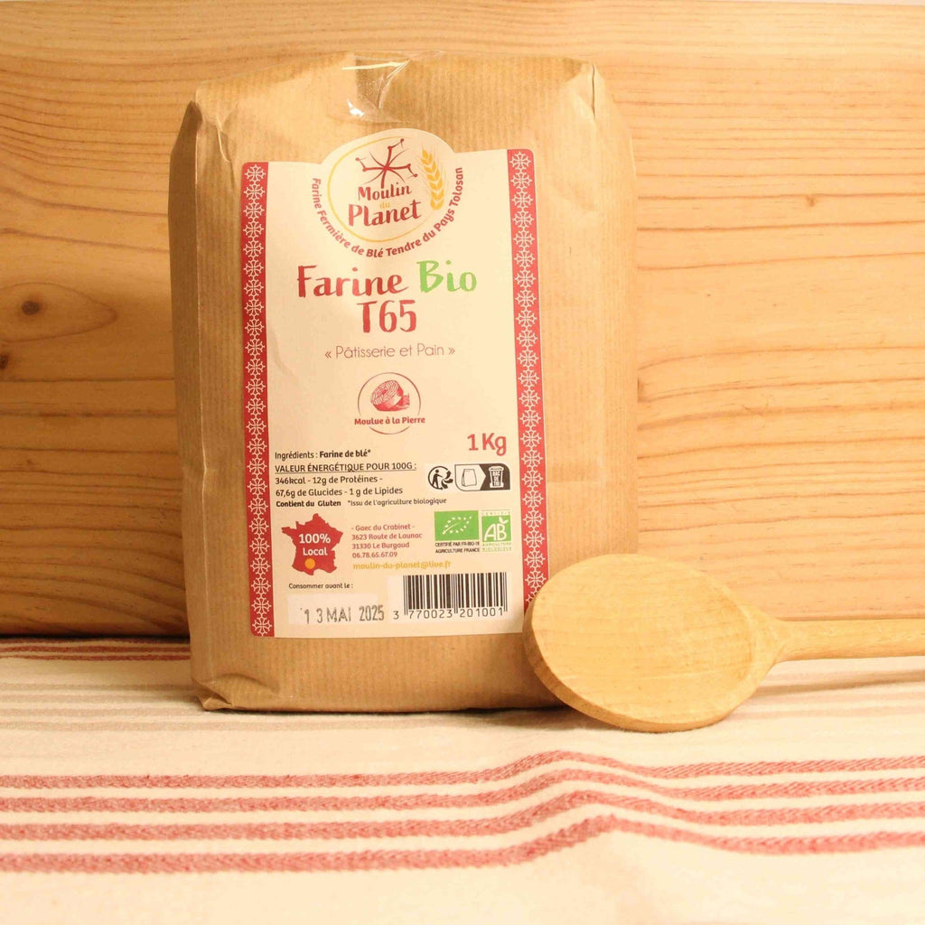 Farine de blé blanche T65 BIO - sac 1kg - ANTIGASPI GAEC du Crabinet vrac-zero-dechet-ecolo-montaudran