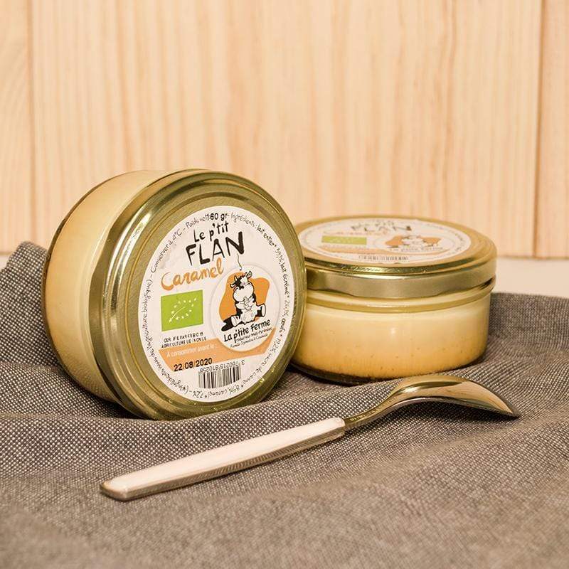Flan des gourmands caramel BIO - 160g La p'tite ferme vrac-zero-dechet-ecolo-montaudran