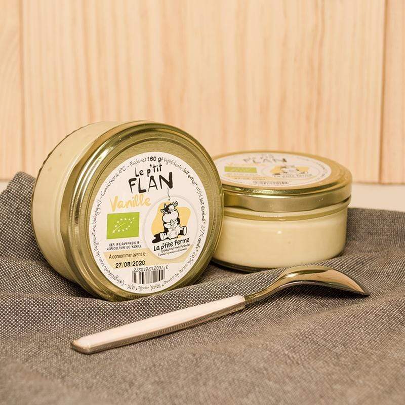 Flan des gourmands vanille BIO - 160g La p'tite ferme vrac-zero-dechet-ecolo-montaudran