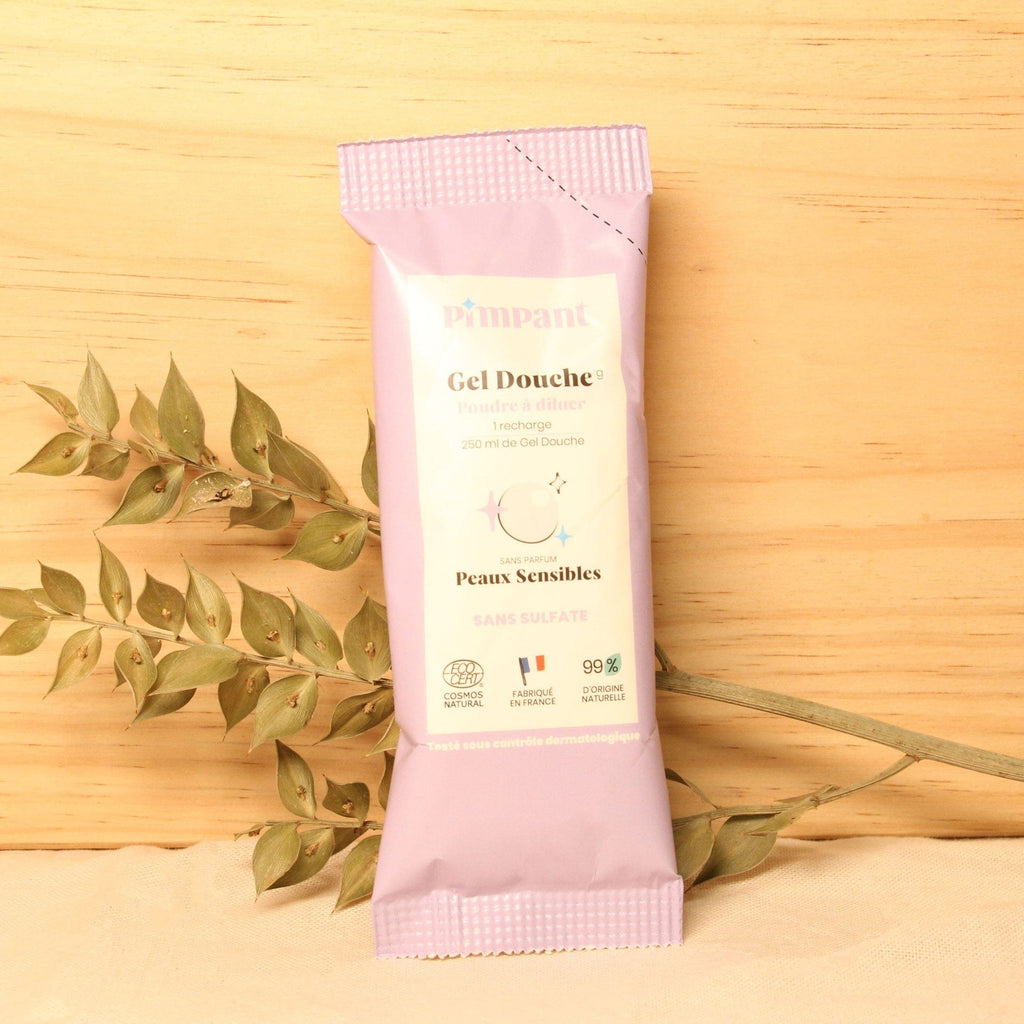 Gel Douche Peaux Sensibles recharge - Poudre à diluer - 25g Pimpant vrac-zero-dechet-ecolo-montaudran