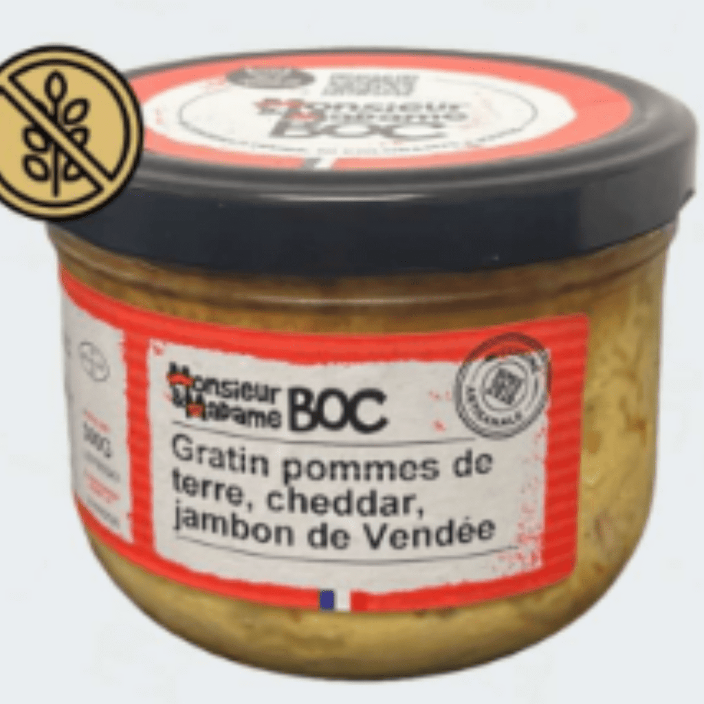 Gratin de pommes de terre, cheddar et jambon sec - 300g La Centrale du Bocal vrac-zero-dechet-ecolo-montaudran