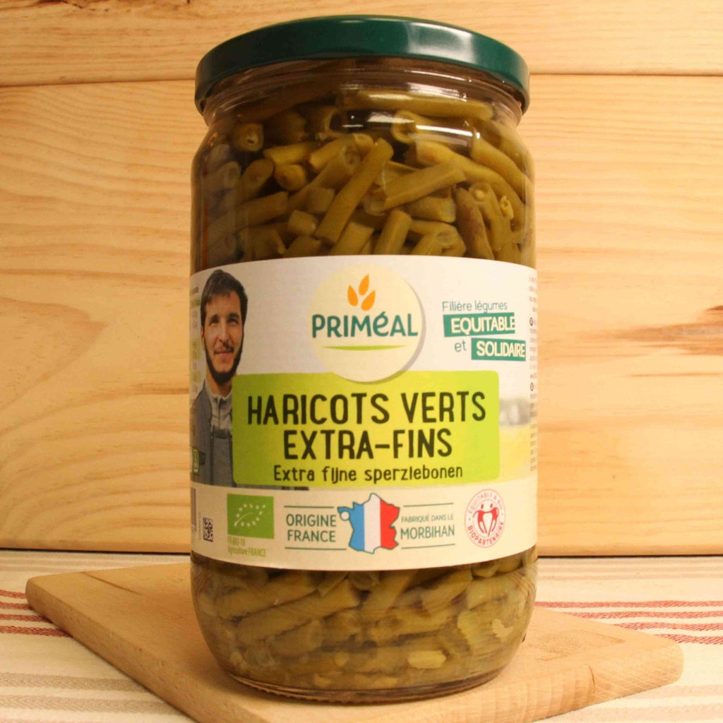 Haricots verts extra fins de France BIO - 360g net égoutté Priméal vrac-zero-dechet-ecolo-montaudran