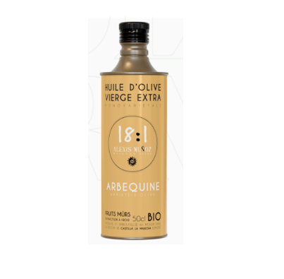 Huile d’olive extra vierge variété Arbequine fruit mur BIO - 50cl 18:1 - Alexis Munoz vrac-zero-dechet-ecolo-montaudran