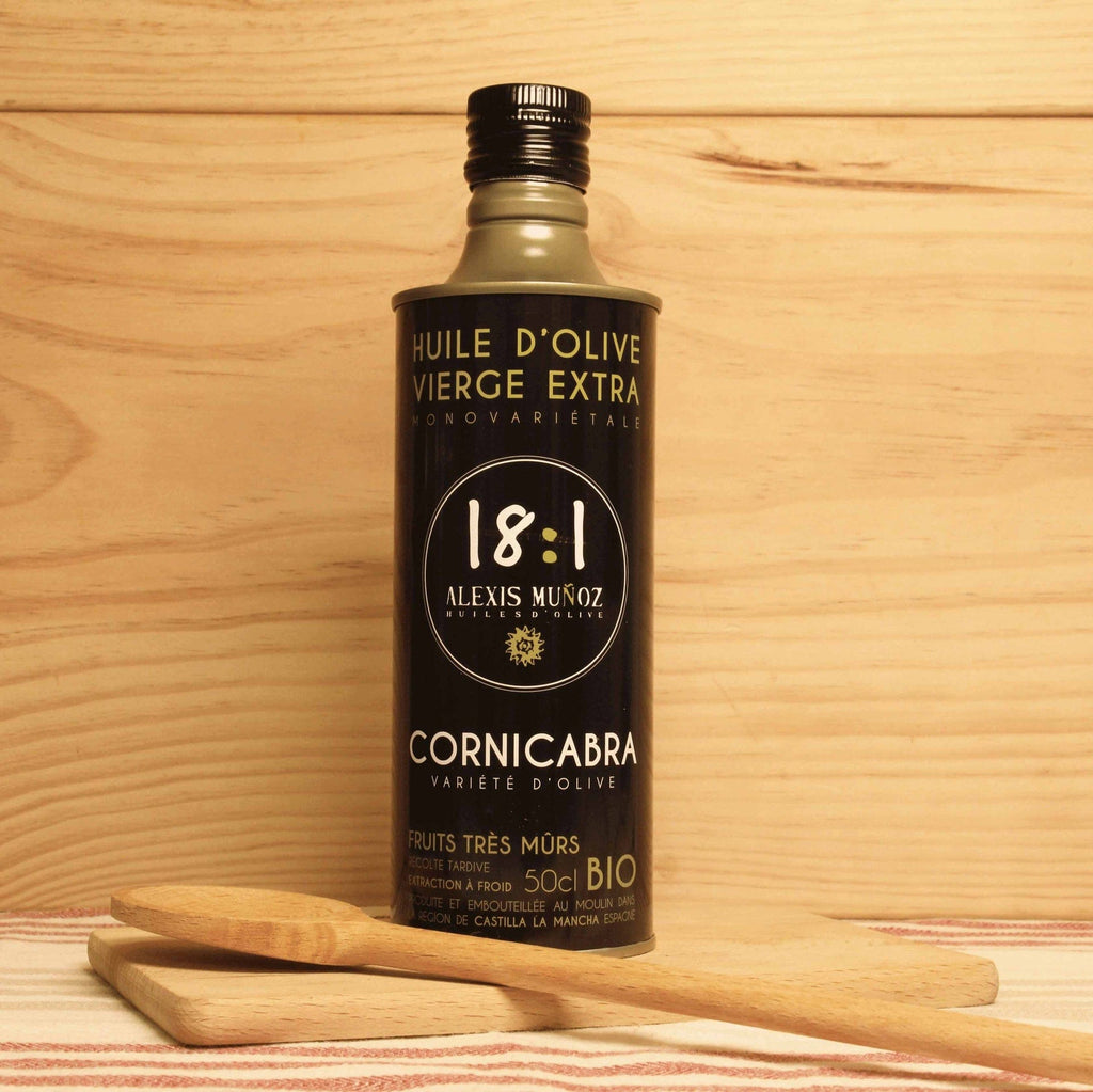Huile d’olive extra vierge variété Cornicabra fruit mur BIO - 50cl 18:1 - Alexis Munoz vrac-zero-dechet-ecolo-montaudran