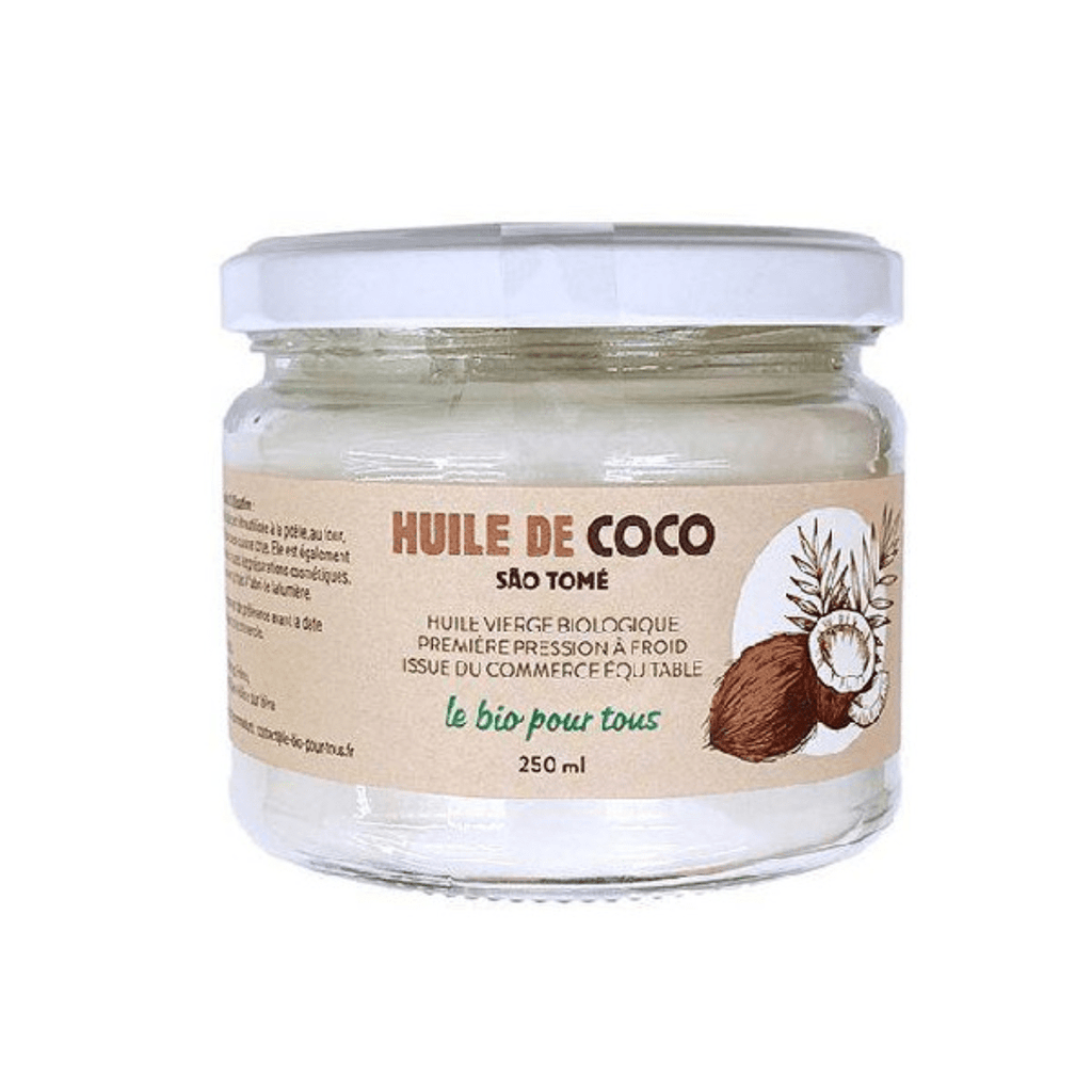 Huile de coco vierge BIO & Equitable - 250ml Le bio pour tous vrac-zero-dechet-ecolo-montaudran