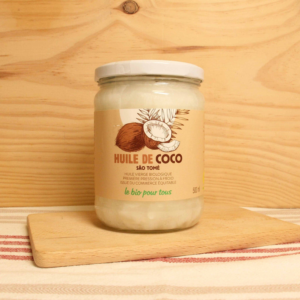Huile de coco vierge - BIO & Equitable - 500ml Le bio pour tous vrac-zero-dechet-ecolo-montaudran