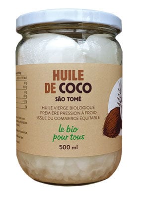 Huile de coco vierge - BIO & Equitable - 500ml Le bio pour tous vrac-zero-dechet-ecolo-montaudran