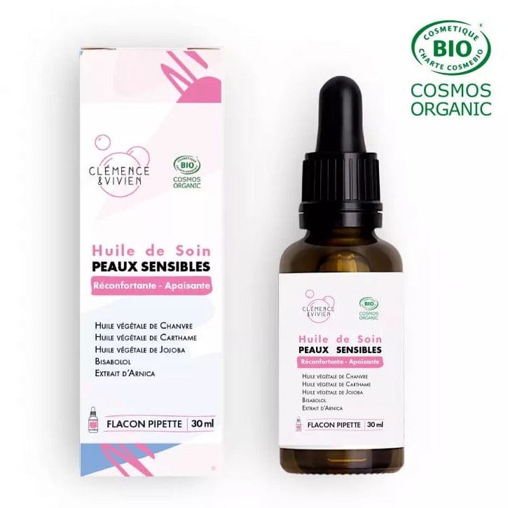 Huile de soin peaux sensibles - 30 ml Clémence & Vivien vrac-zero-dechet-ecolo-montaudran