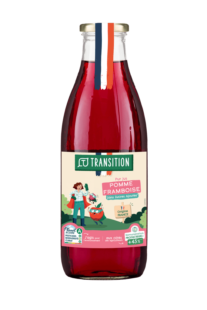 JUS DE POMME FRAMBOISE - 1L Transition vrac-zero-dechet-ecolo-montaudran