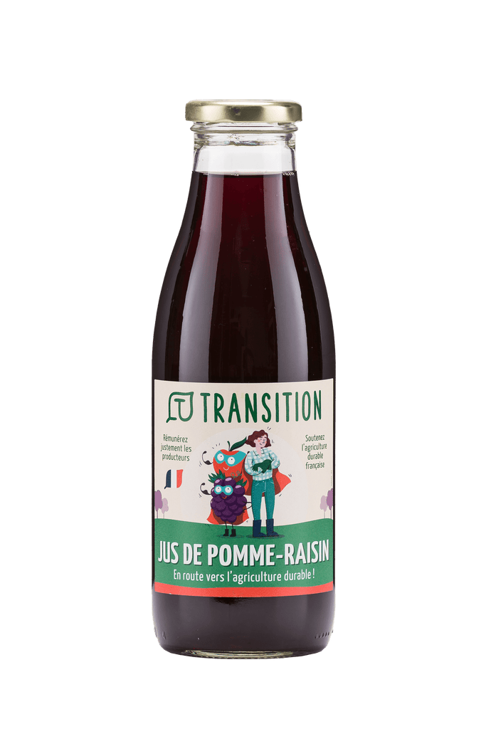 JUS DE POMME RAISIN - 75cl Transition vrac-zero-dechet-ecolo-montaudran