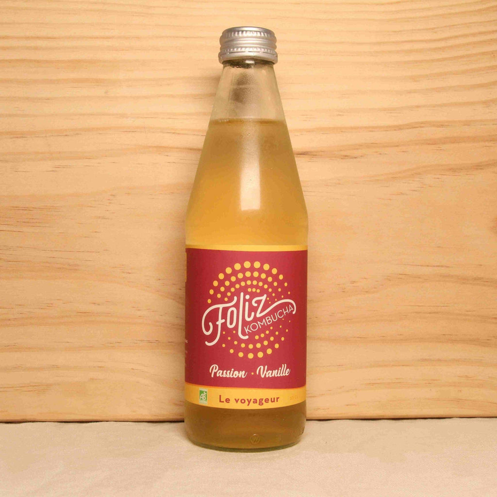 Kombucha passion vanille "Le voyageur" BIO - 33cl Foliz Kombucha vrac-zero-dechet-ecolo-montaudran