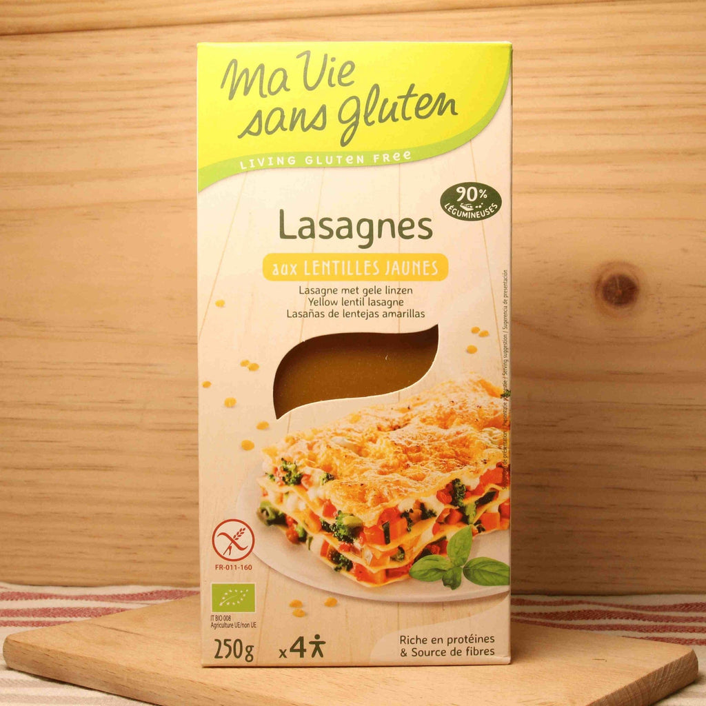 Lasagnes aux lentilles jaunes sans gluten BIO - 250g Ma vie sans gluten vrac-zero-dechet-ecolo-montaudran