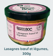 Lasagnes bœuf et légumes - 300g La Centrale du Bocal vrac-zero-dechet-ecolo-montaudran