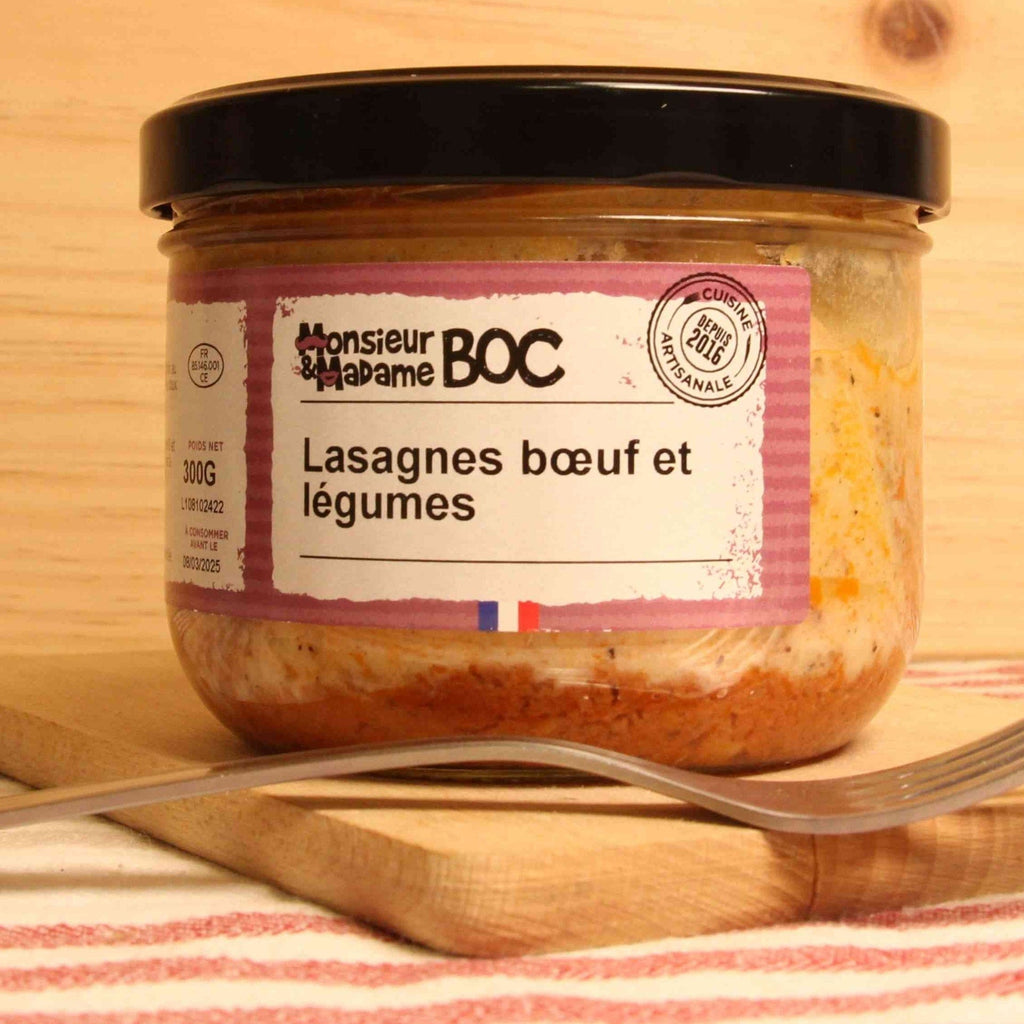 Lasagnes bœuf et légumes - 300g La Centrale du Bocal vrac-zero-dechet-ecolo-montaudran