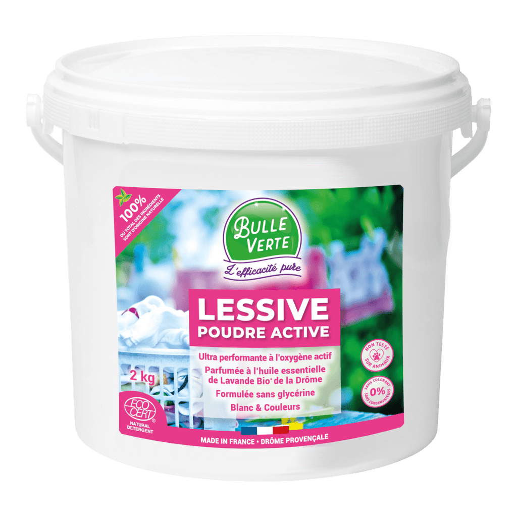 Lessive poudre active écologique - 2kg Bulle Verte vrac-zero-dechet-ecolo-montaudran