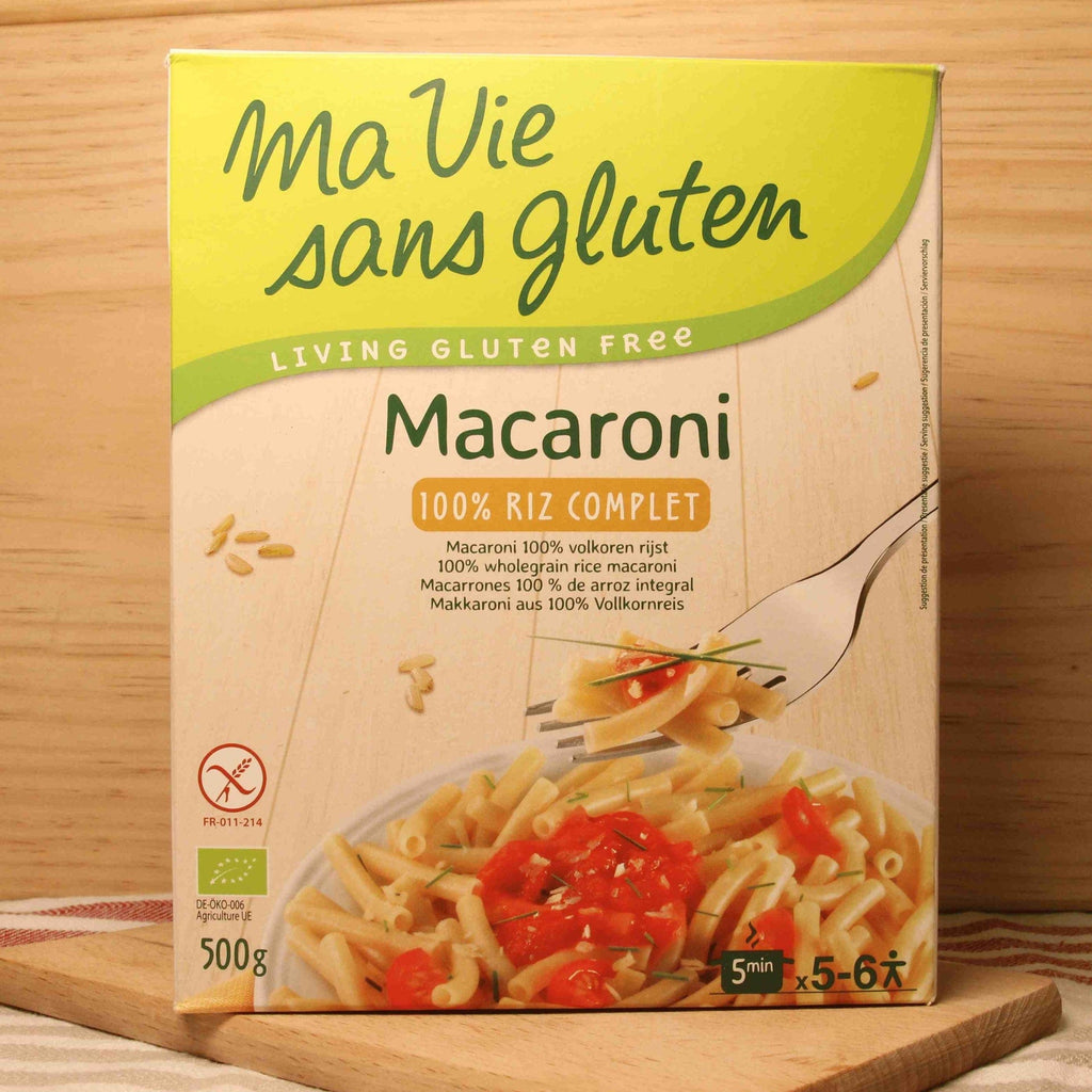 Macaroni riz complet sans gluten BIO - 500g Ma vie sans gluten vrac-zero-dechet-ecolo-montaudran