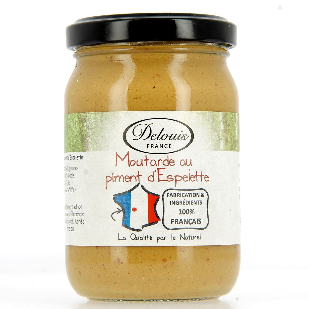 Moutarde de Dijon au piment d'Espelette 100% France - 200g Delouis vrac-zero-dechet-ecolo-montaudran
