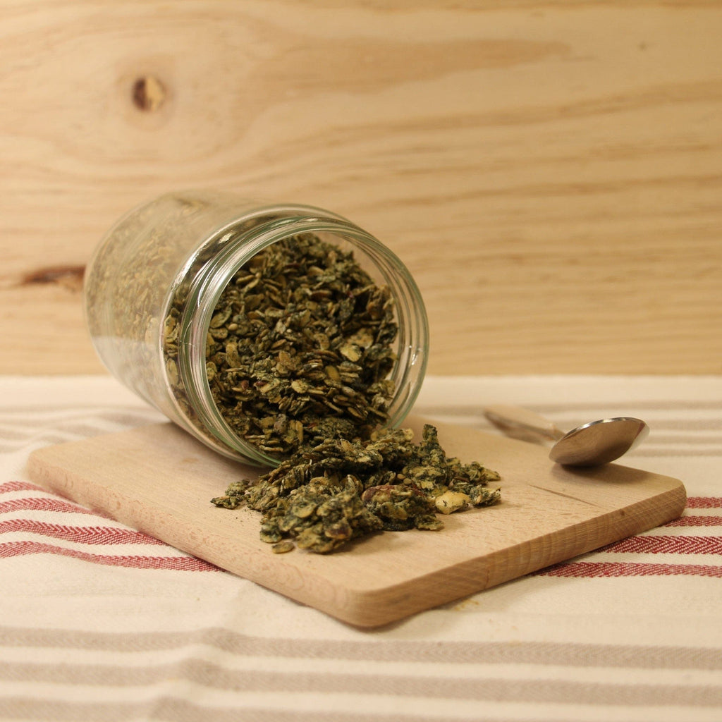 Muesli croustillant spiruline et 3 noix BIO - 250g - ANTIGASPI HOOPE vrac-zero-dechet-ecolo-montaudran