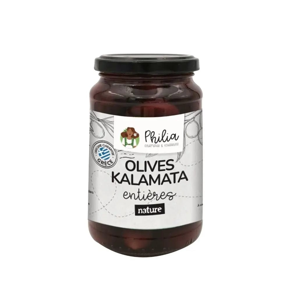 Olives noires kalamata dénoyautées BIO - 340g Philia vrac-zero-dechet-ecolo-montaudran