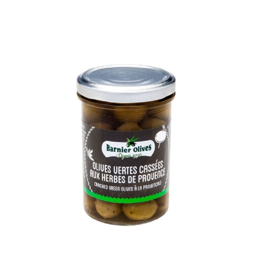 Olives Vertes Cassées au Herbes de Provence - 115g net égoutté Barnier Olives vrac-zero-dechet-ecolo-montaudran