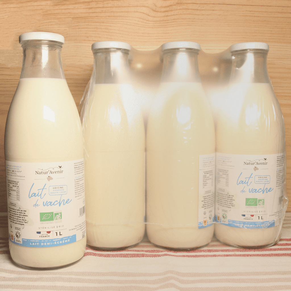 PACK DE 6 x Lait demi-écrémé stérilisé BIO 1L Natur'Avenir vrac-zero-dechet-ecolo-montaudran