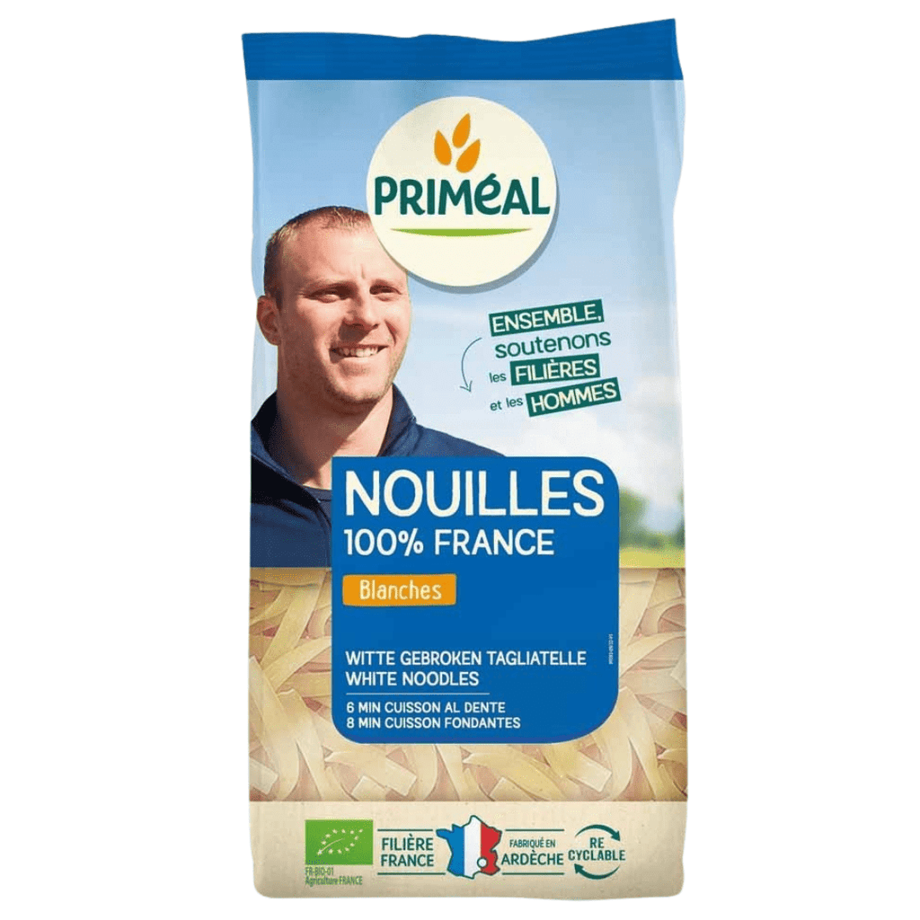 Pâtes nouilles blanches origine France BIO - 500g Priméal vrac-zero-dechet-ecolo-montaudran