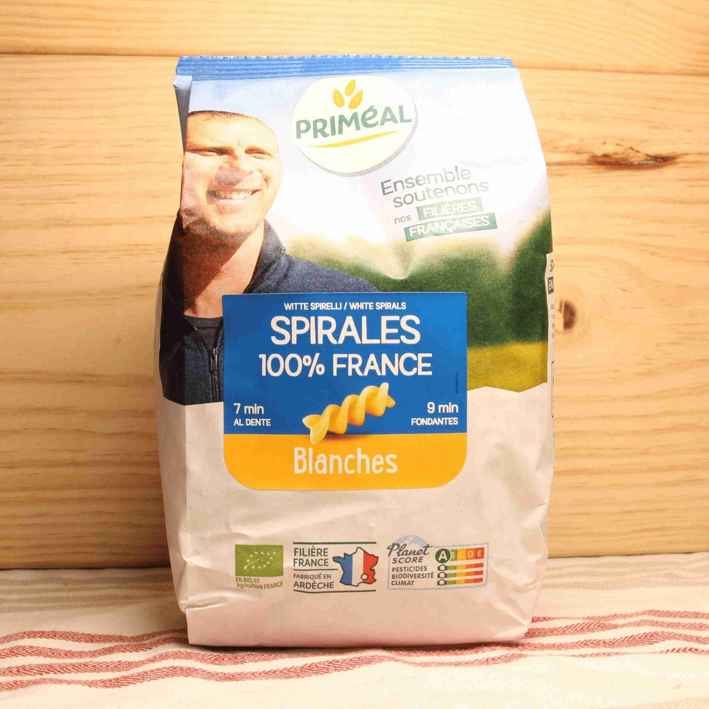 Pâtes Spirales blanches origine France BIO - 500g Priméal vrac-zero-dechet-ecolo-montaudran