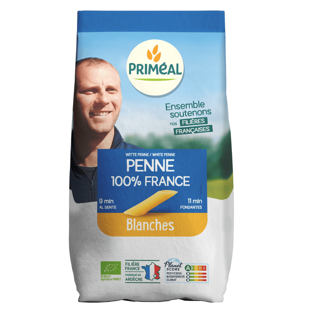 Penne blanches origine France BIO - 500g Priméal vrac-zero-dechet-ecolo-montaudran